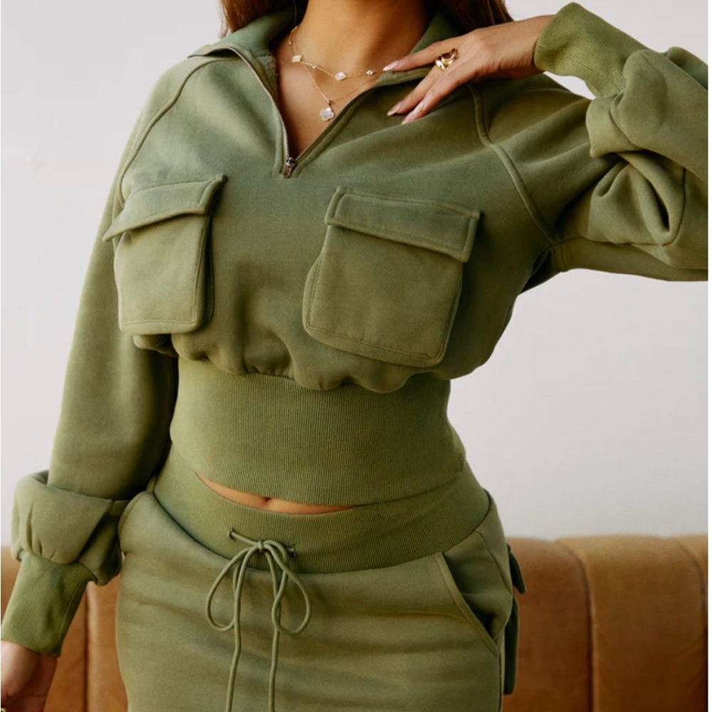 Miss Lola Unbothered Cargo Mini Skirt Set